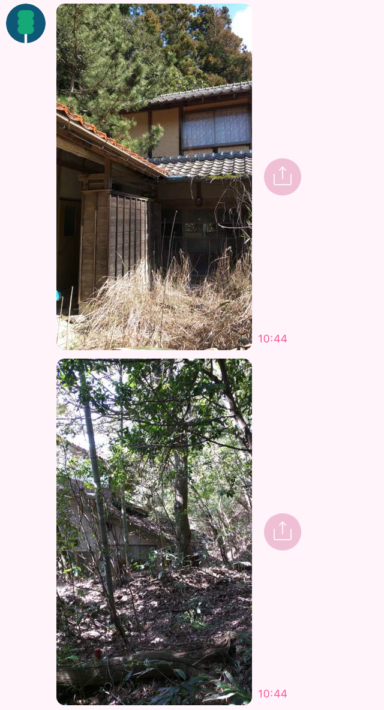 最初に土地見学をしたときの実際のスマホの画面